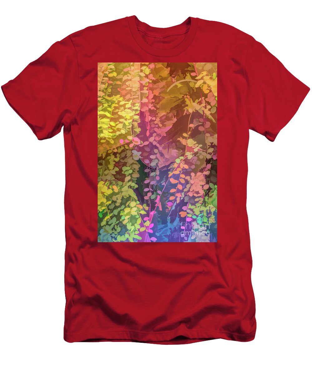 Abstract T-Shirt featuring the photograph Colorful Leaves by Roslyn Wilkins