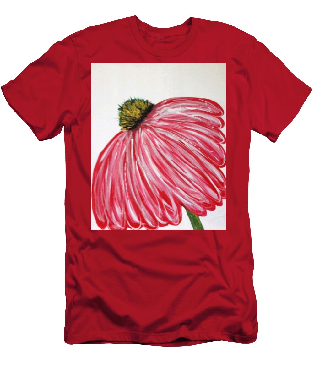 Becky Nelson T-Shirt featuring the painting Cone Flower by Becky Nelson