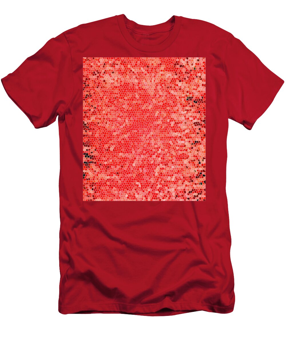 Coral T-Shirt featuring the digital art Coral Pantone Color 2019 by Katy Hawk