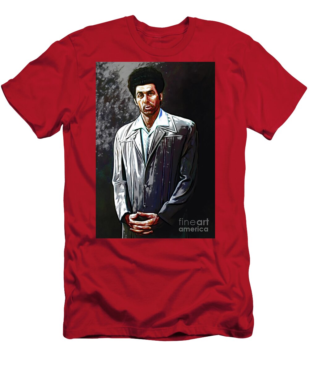 Seinfeld T-Shirt featuring the photograph Cosmo Kramer Oil Portrait by Doc Braham