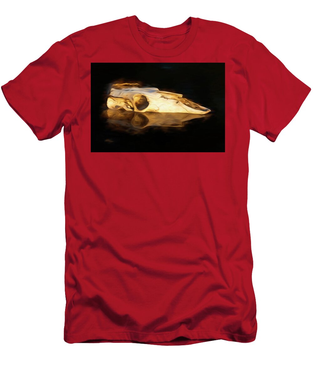Kansas T-Shirt featuring the photograph Cow Skull 003 by Rob Graham