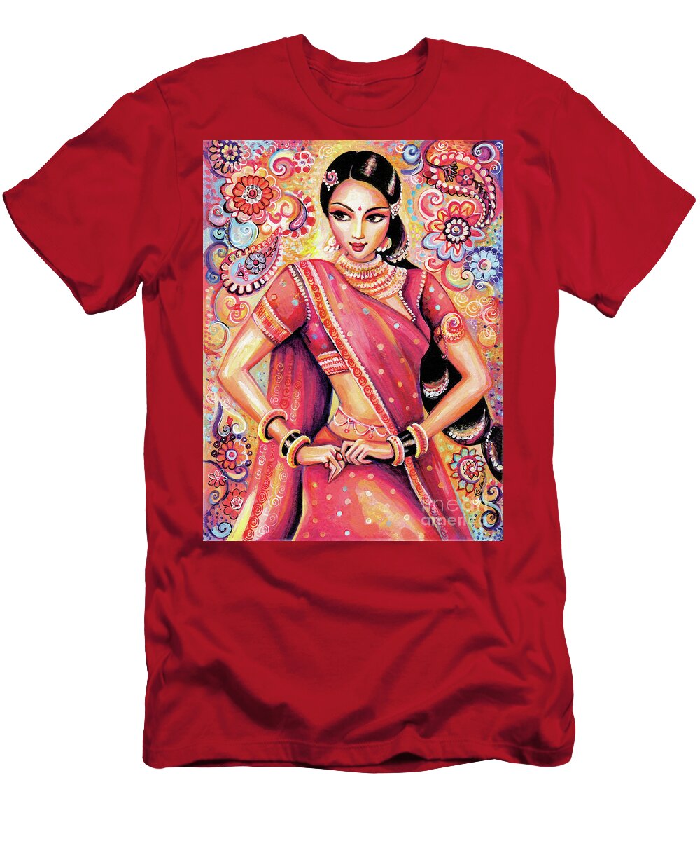 Indian Dancer T-Shirt featuring the painting Devika Dance by Eva Campbell