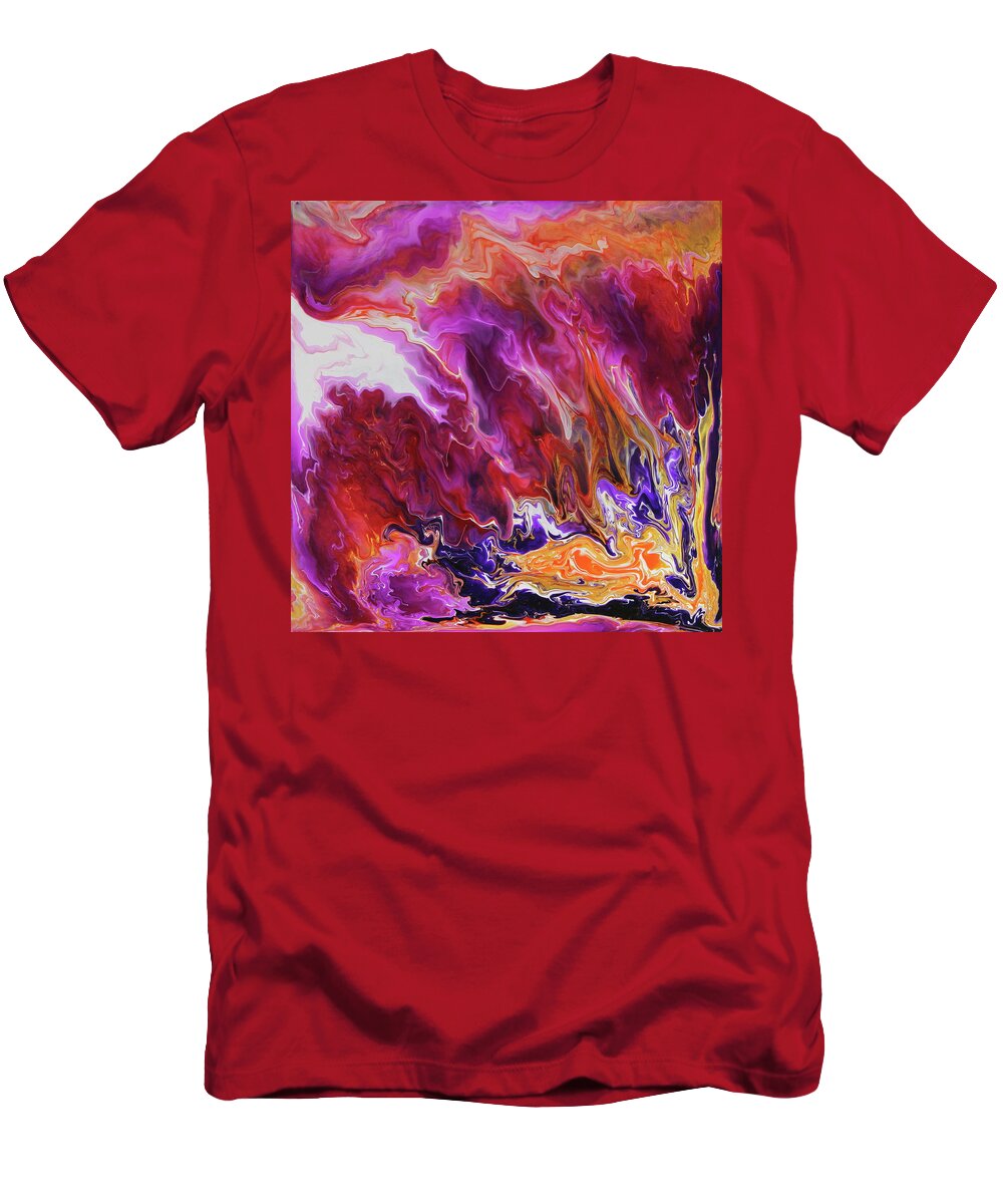 Glossy T-Shirt featuring the painting Element 3 by Madeleine Arnett