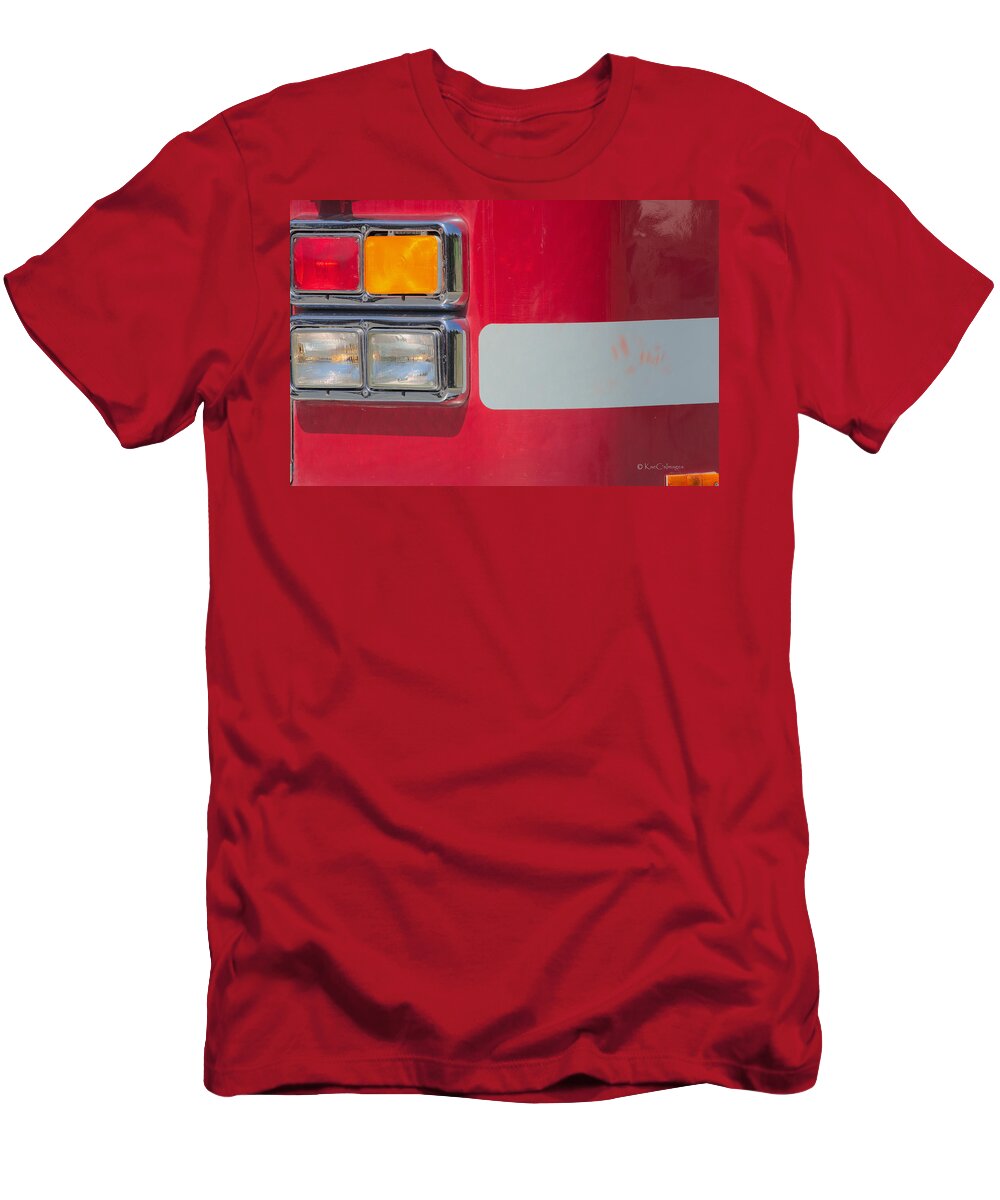 Red Emergency Vehicle T-Shirt featuring the photograph Emergency Vehicle #2 by Kae Cheatham