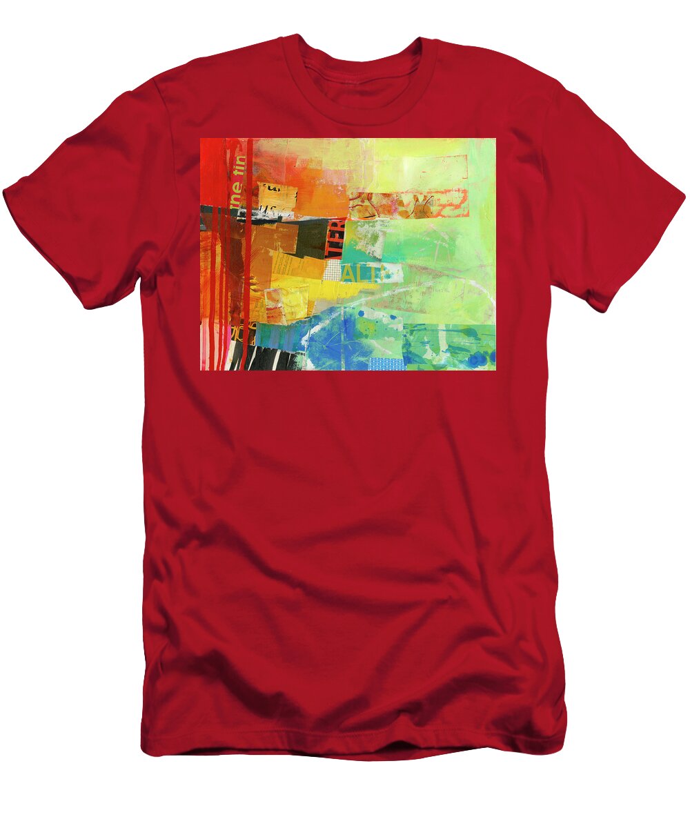 Abstract Art T-Shirt featuring the painting Fact Check #5 by Jane Davies