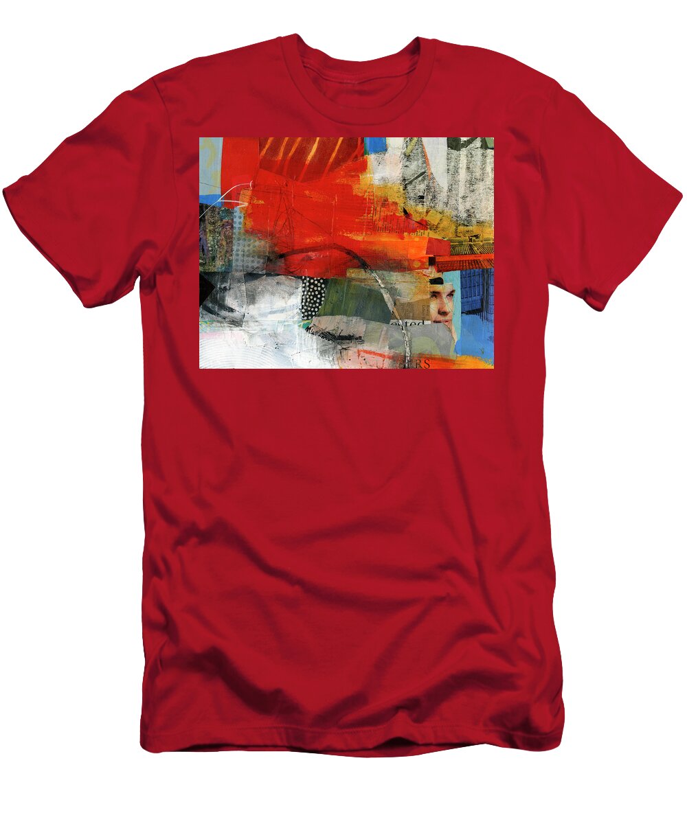 Abstract Art T-Shirt featuring the painting Fact Check #8 by Jane Davies