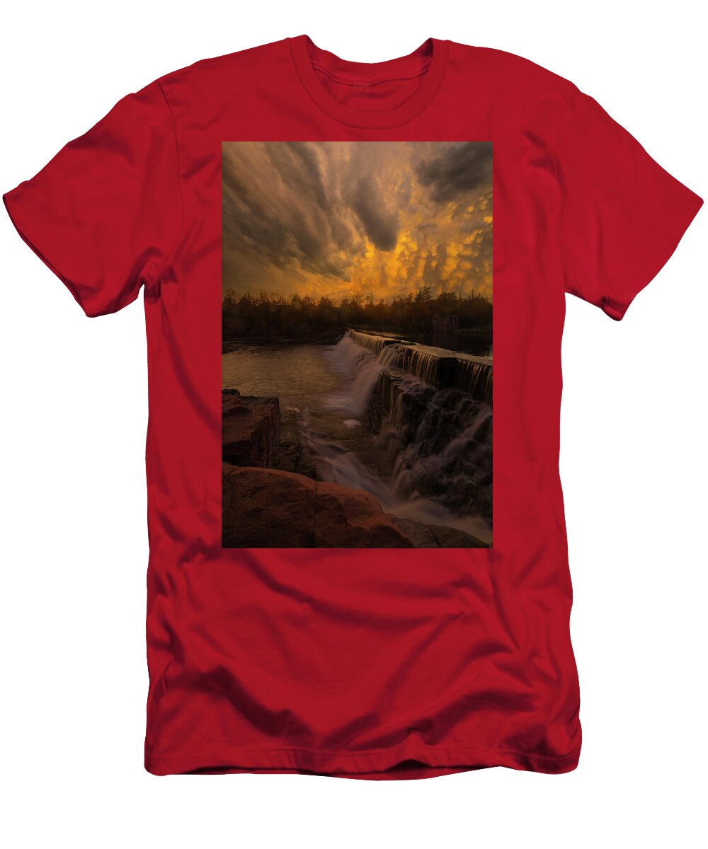 Fire Ky T-Shirt featuring the photograph Fire and Water by Aaron J Groen