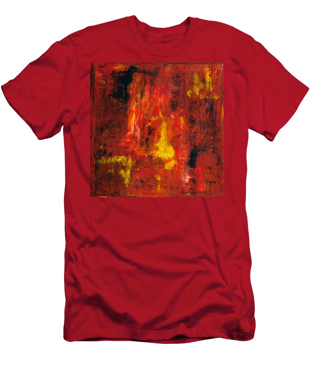 Gamma 28 T-Shirt featuring the painting Gamma #28 Abstract by Sensory Art House