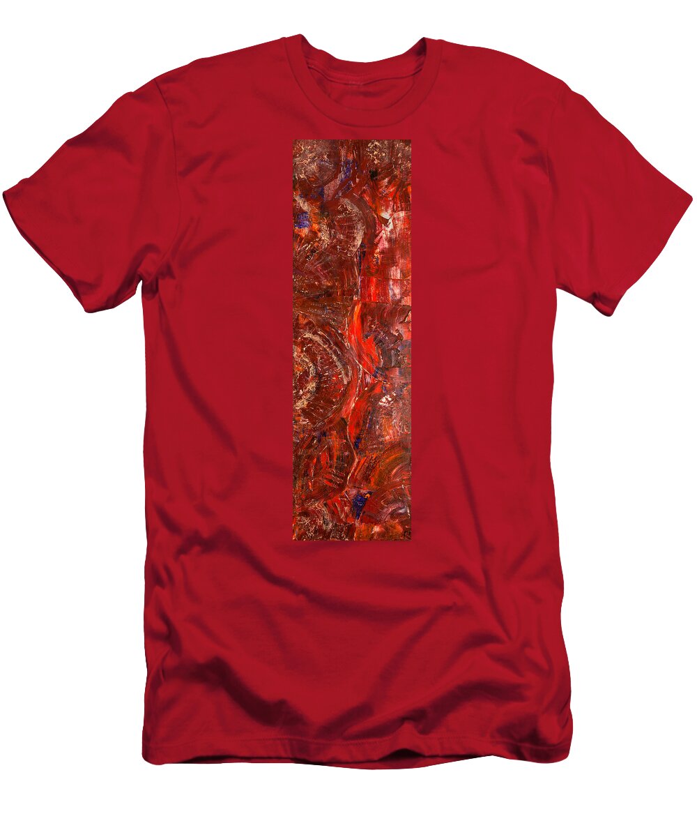 Gamma 8 T-Shirt featuring the painting Gamma #8 Abstract by Sensory Art House