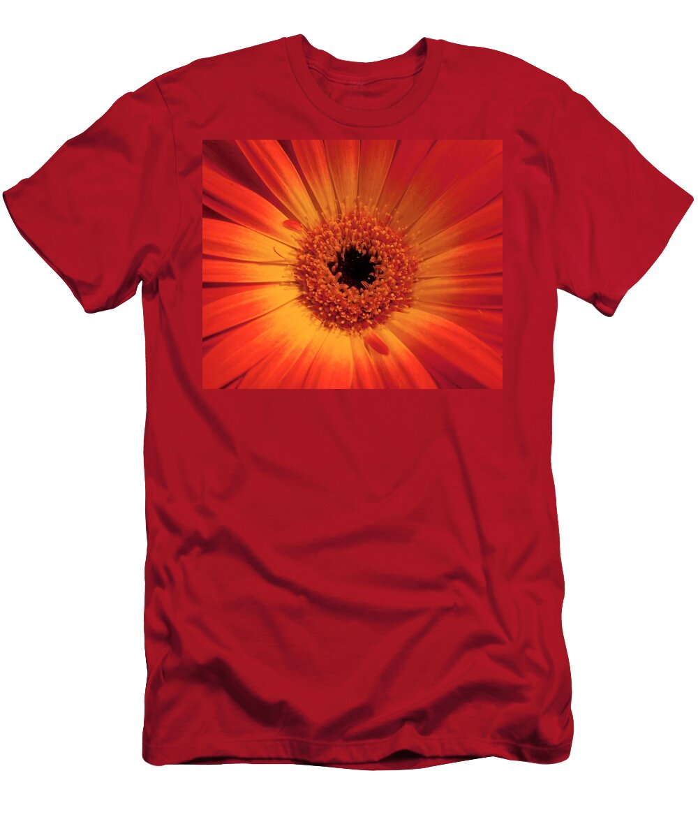 Yellow T-Shirt featuring the photograph - Gerbera Daisy by THERESA Nye