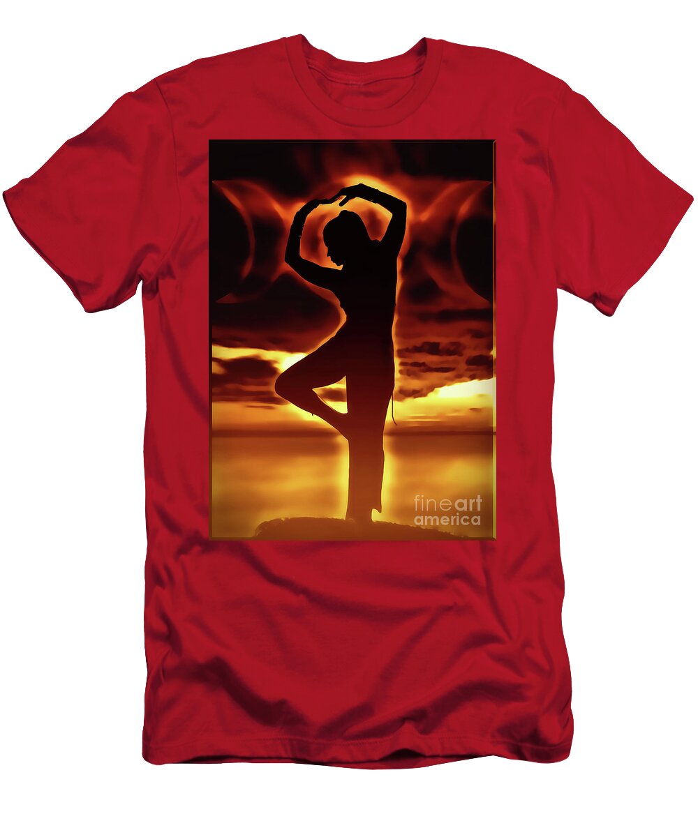 Dark T-Shirt featuring the digital art Goddess Moon by Recreating Creation