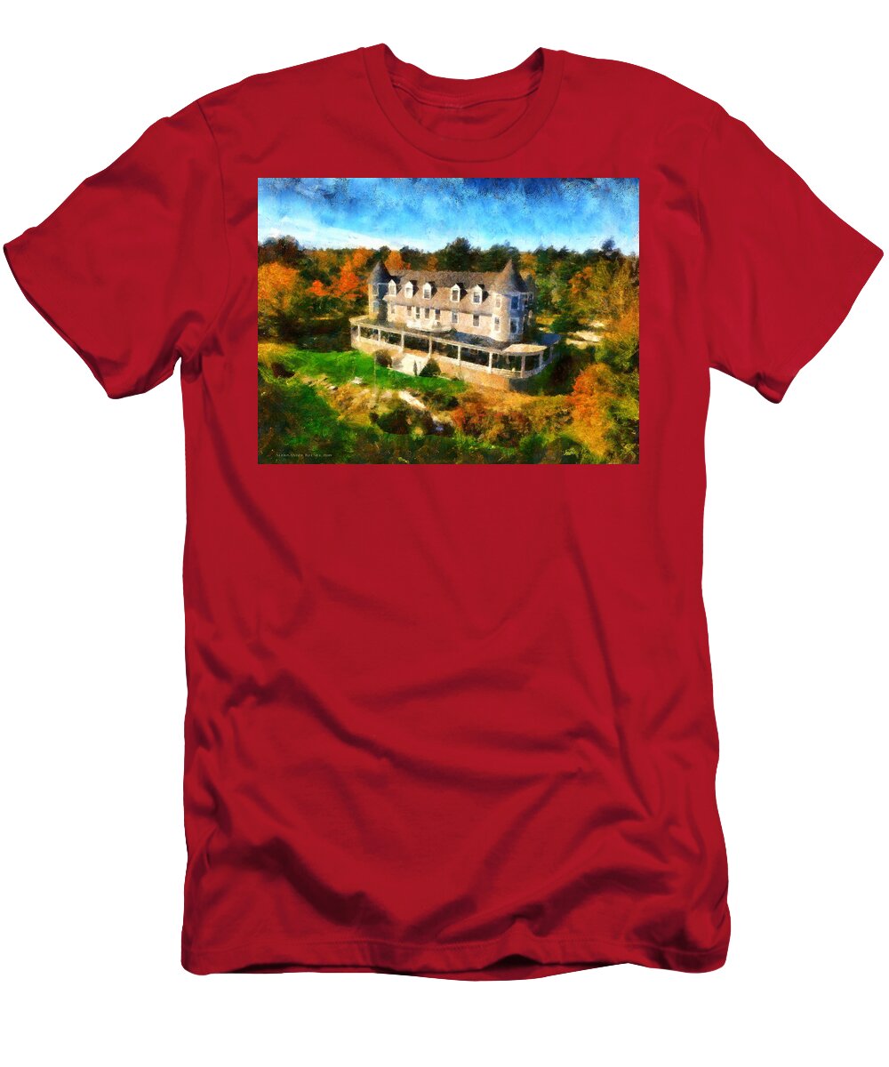 Inn T-Shirt featuring the photograph Grey Havens Inn v2 by Aleksander Rotner
