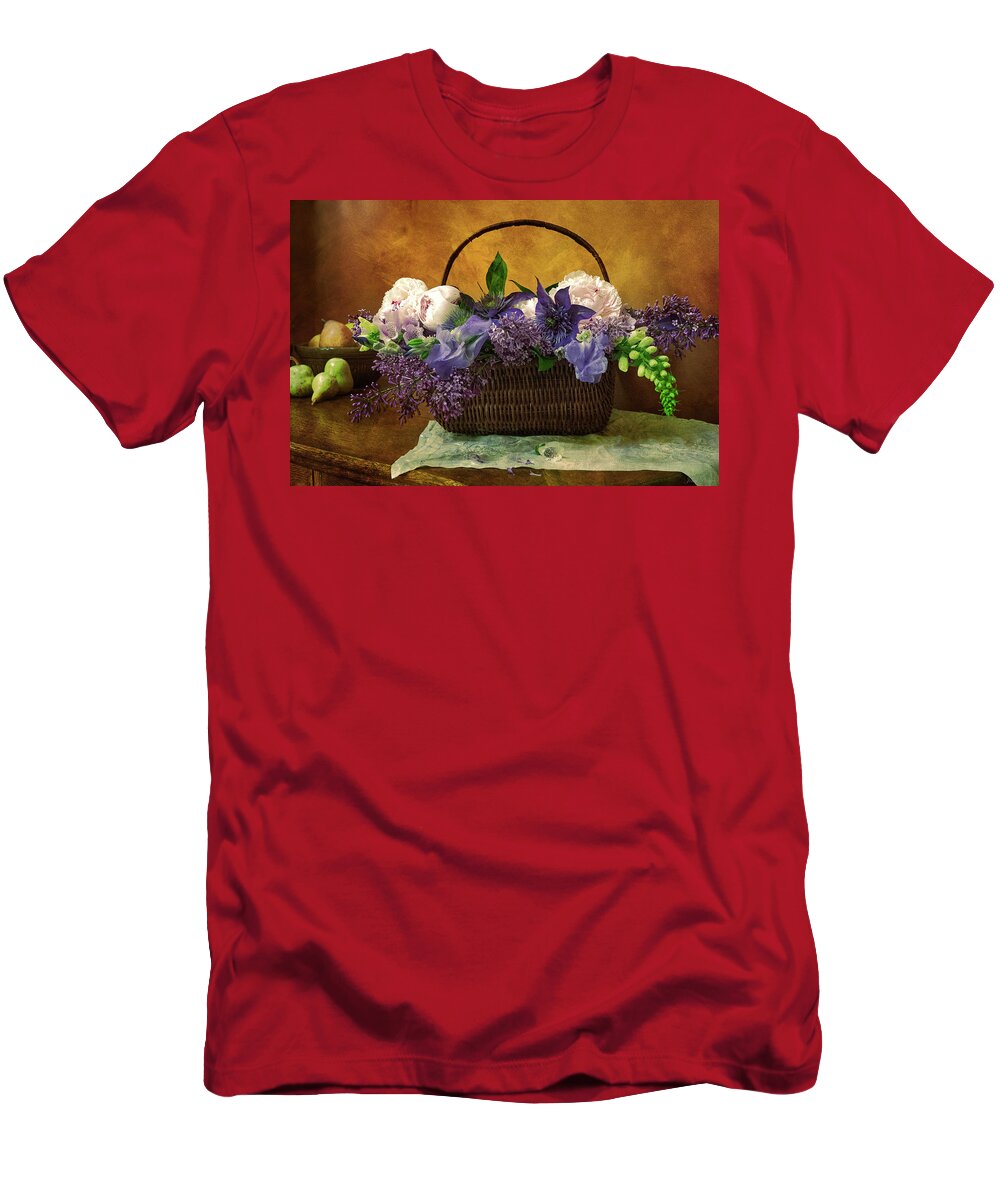 Flowers T-Shirt featuring the photograph Home Grown Floral Bouquet by John Rivera