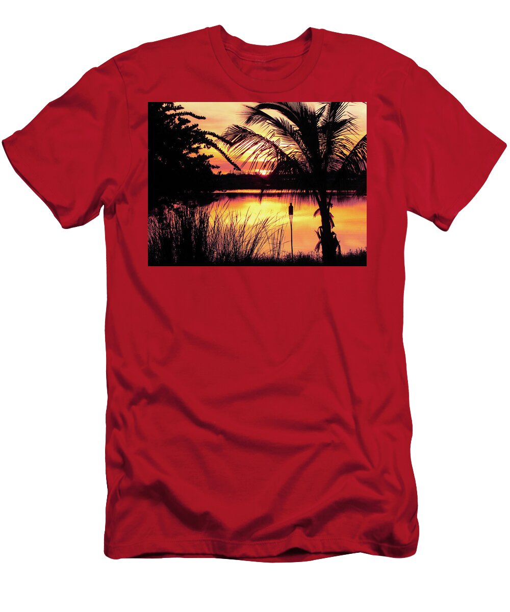 Landscape T-Shirt featuring the photograph Manatee River Sunset by Susan Hope Finley