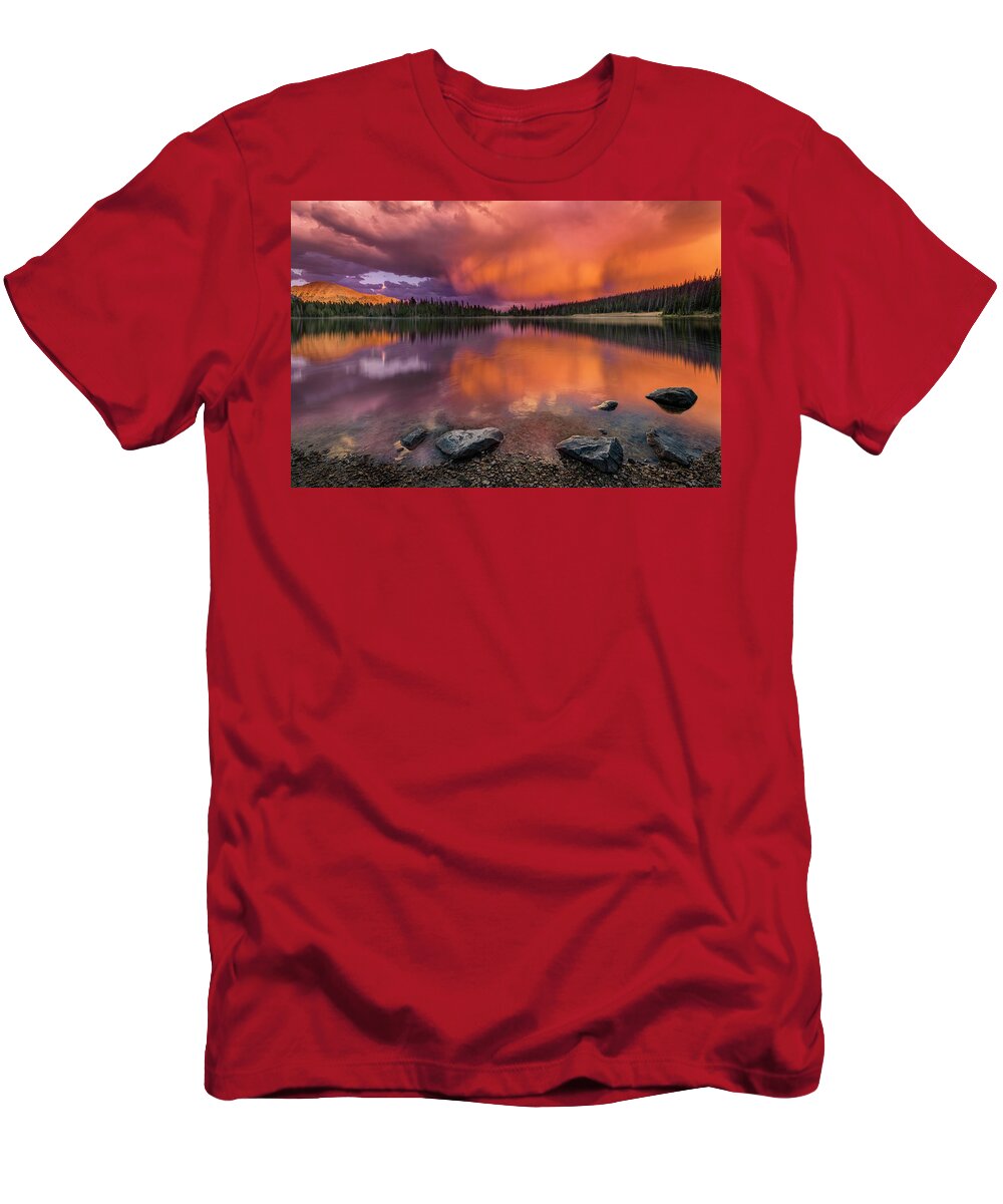 Utah T-Shirt featuring the photograph Mirror Lake Sunet by Michael Ash
