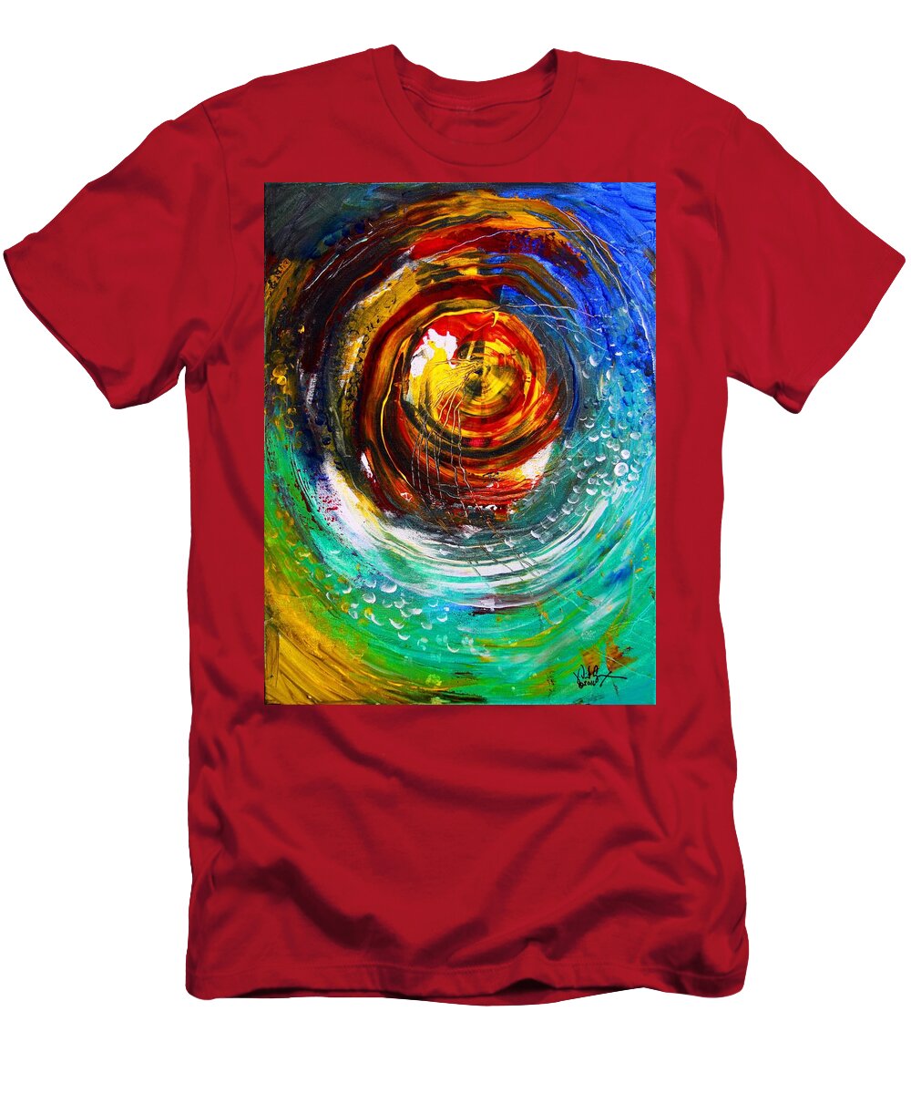 Abstract T-Shirt featuring the painting Necessary Anchor by J Vincent Scarpace