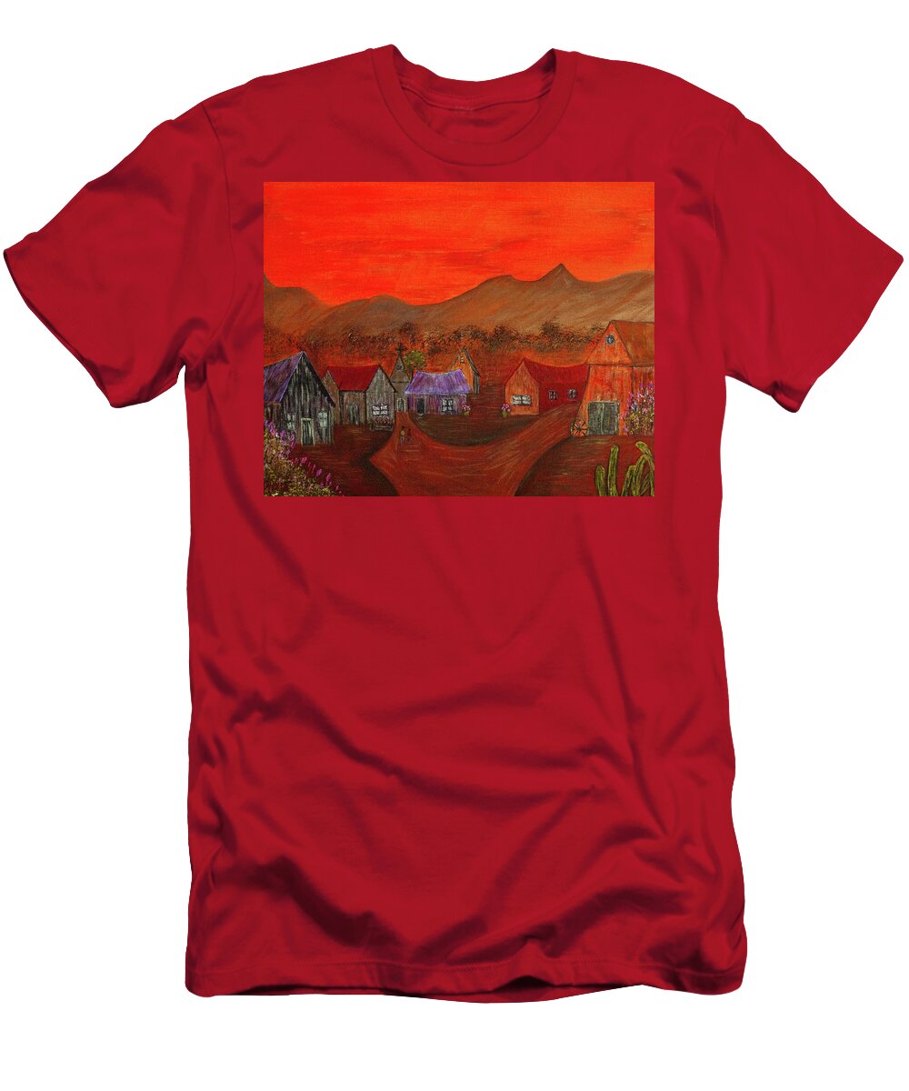 New T-Shirt featuring the painting New Mexico Dreaming by Randy Sylvia