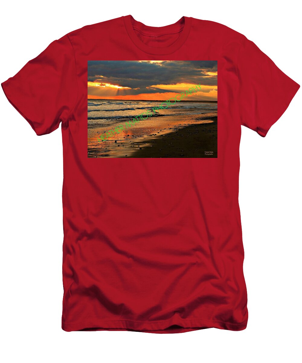 Ocean T-Shirt featuring the photograph Night Lights New England by Heather M Photography