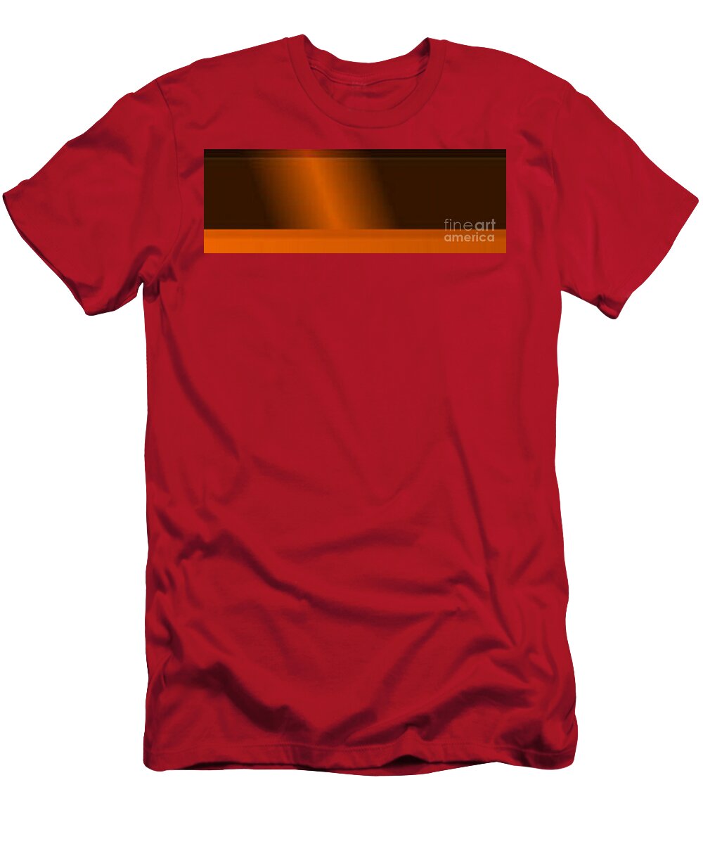 Oil T-Shirt featuring the painting Orange Light by Matteo TOTARO