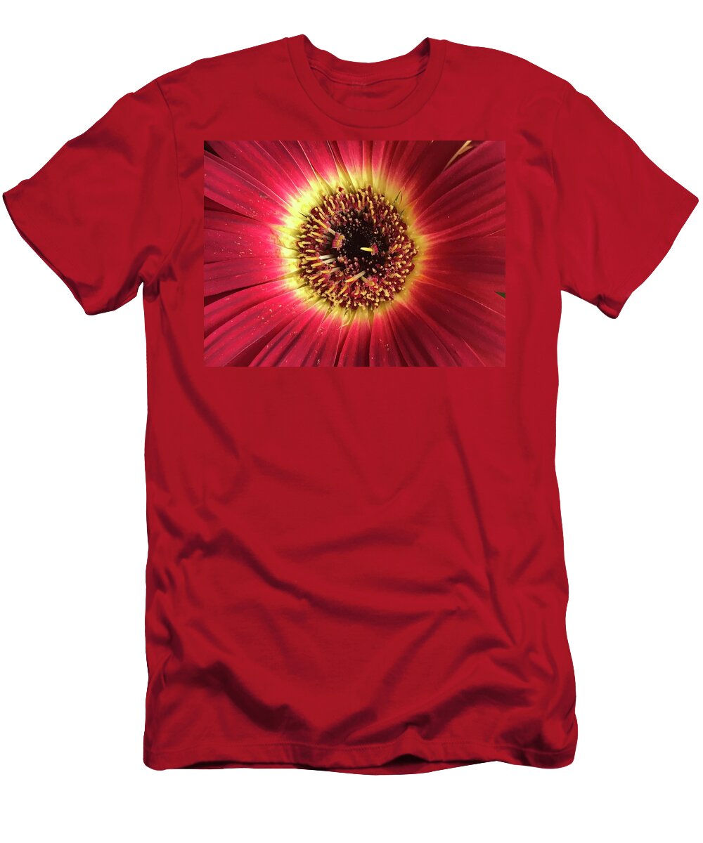 Daisy T-Shirt featuring the photograph Pyrotechnic Bloomer by Tiesa Wesen