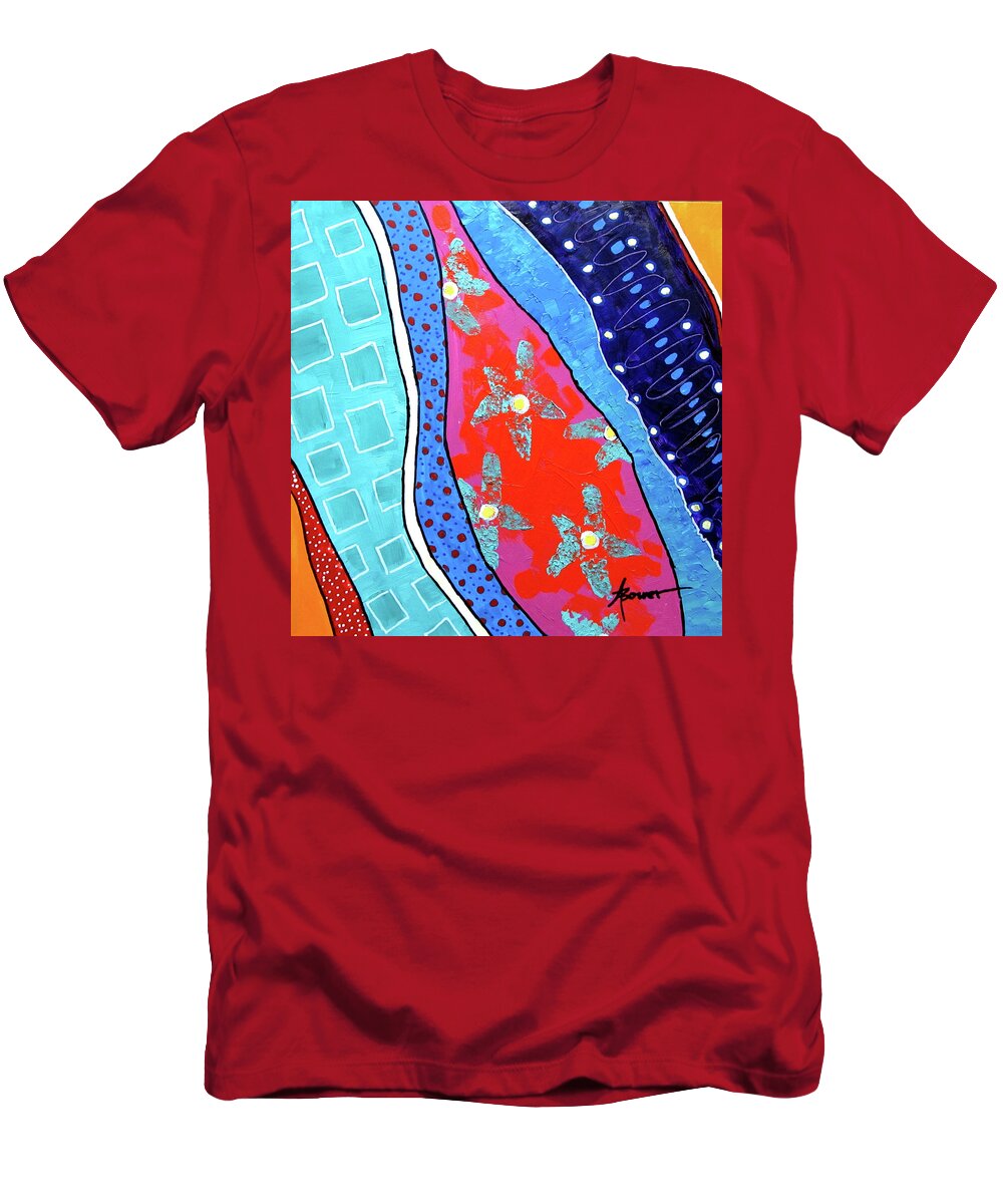 Abstracts T-Shirt featuring the painting Radical Lite by Adele Bower