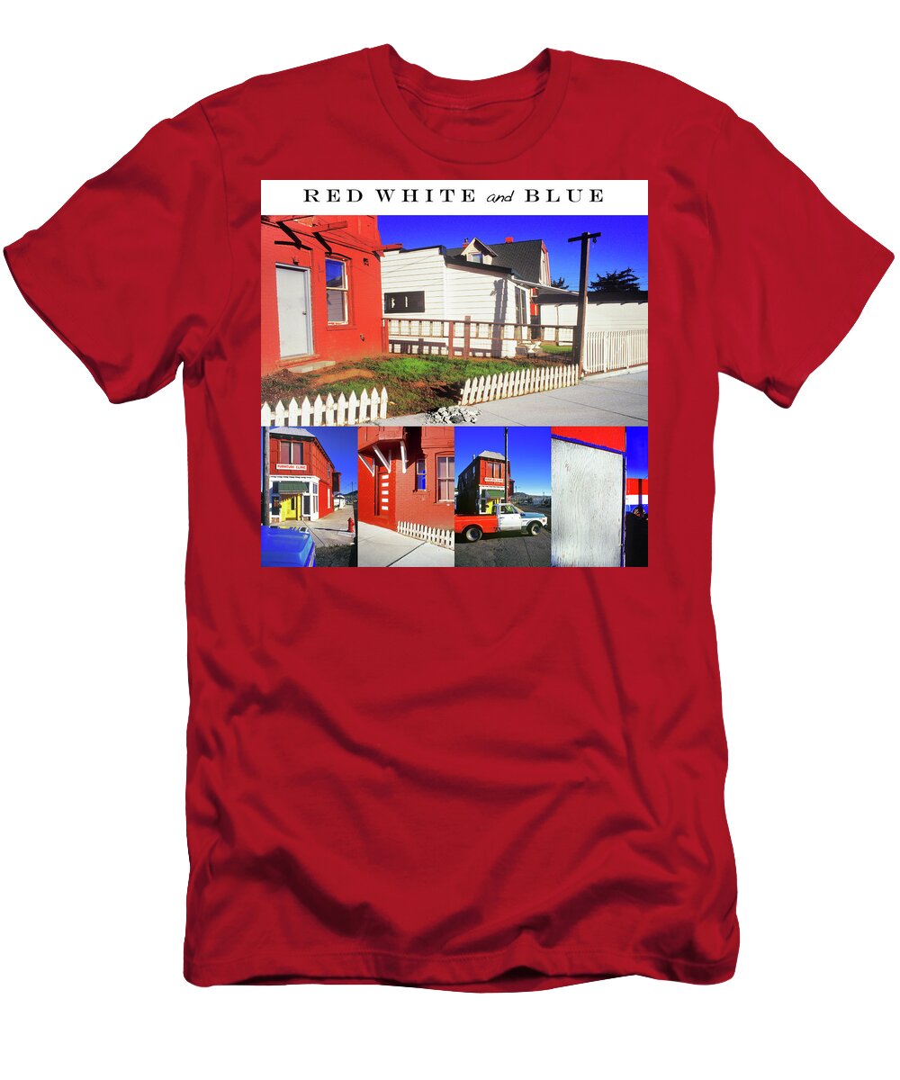 Red T-Shirt featuring the photograph Red White And Blue by Don Schimmel