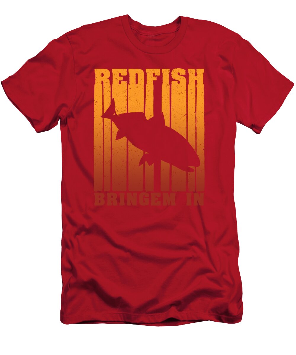 Redfish T-Shirt featuring the digital art Redfish Dusk Patrol by Kevin Putman