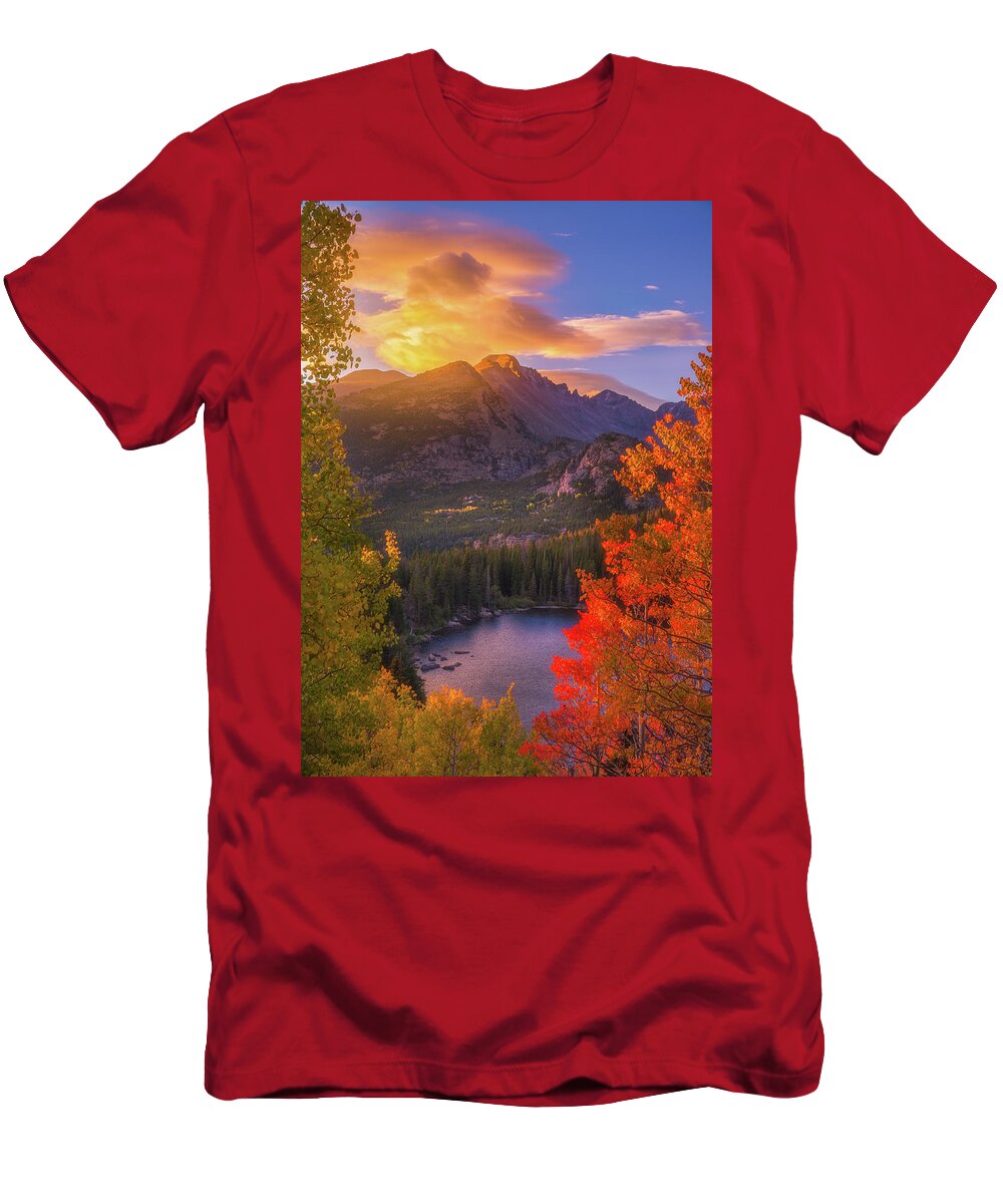 Rocky Mountains T-Shirt featuring the photograph Rocky Mountain Sunrise by Darren White