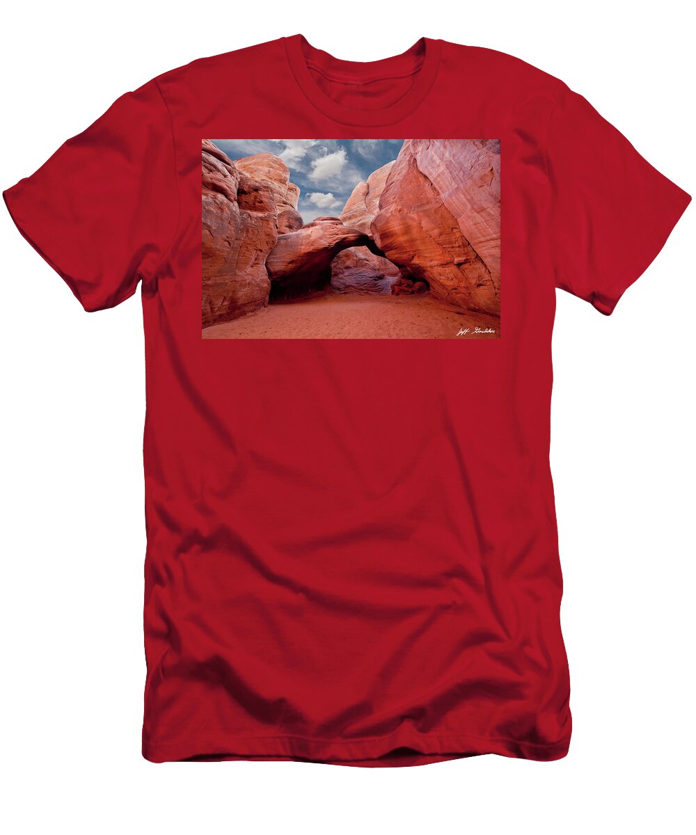 Arch T-Shirt featuring the photograph Sand Dune Arch by Jeff Goulden