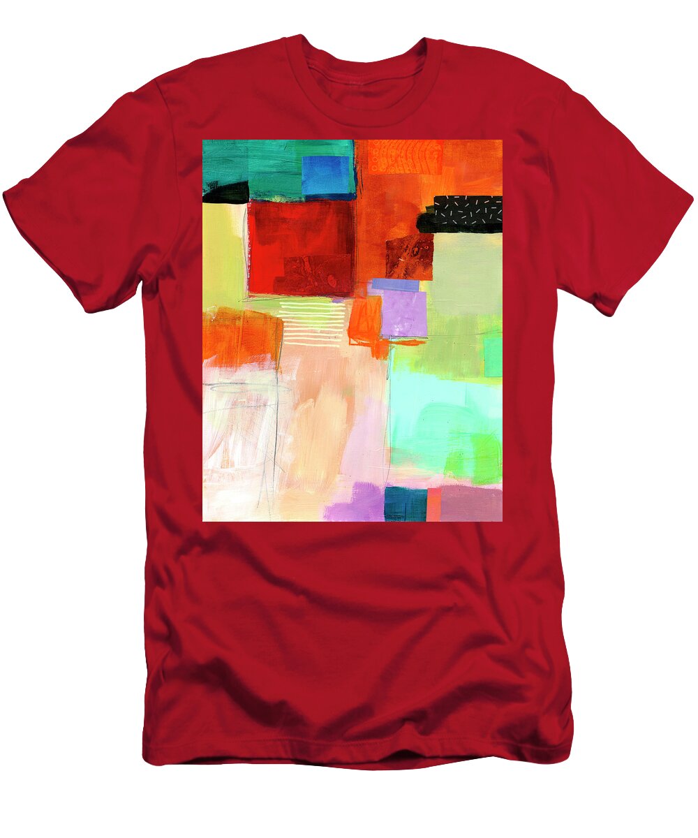 Abstract Art T-Shirt featuring the painting Shoreline #10 by Jane Davies