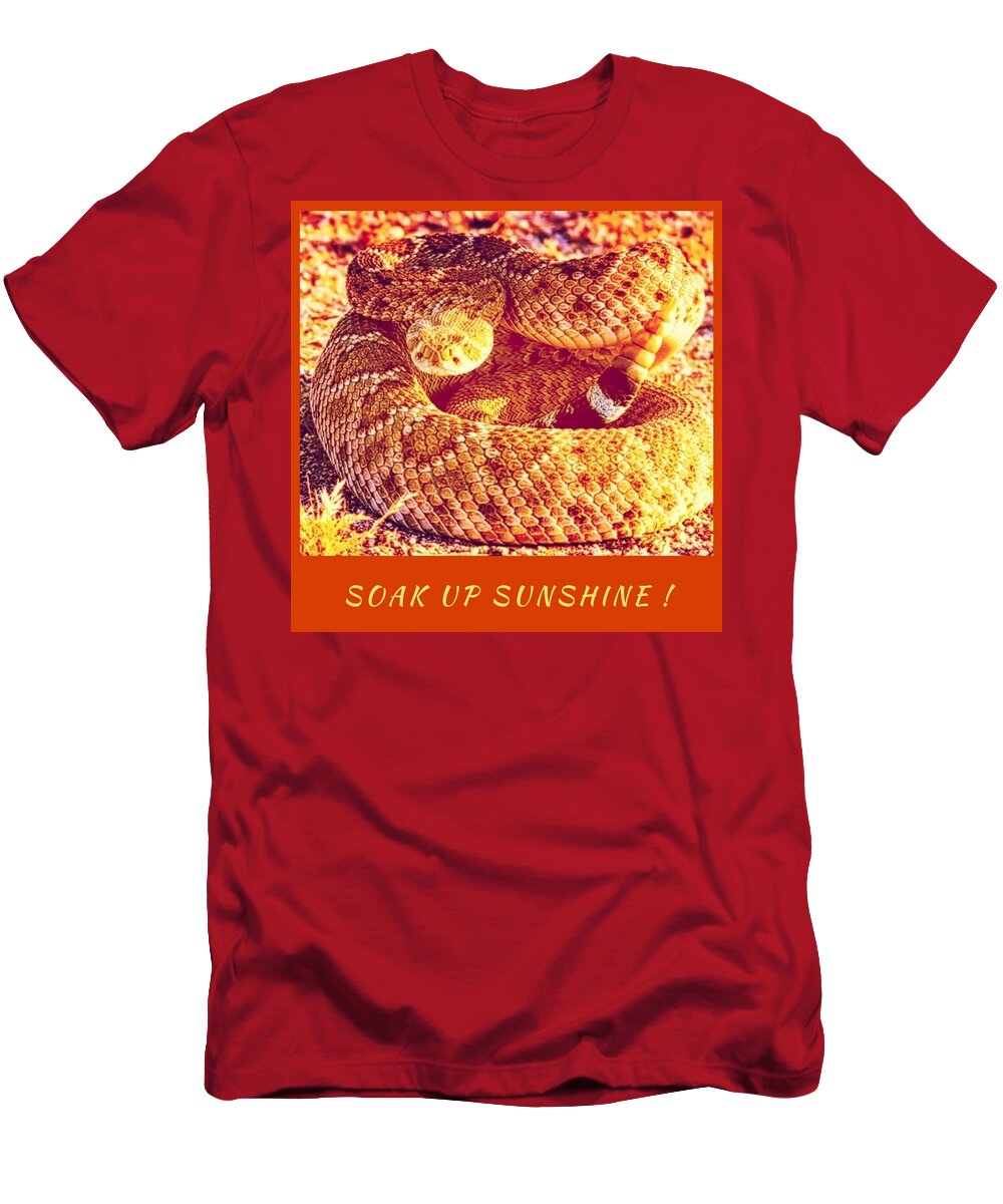 Snake T-Shirt featuring the photograph Soak Up Sunshine by Judy Kennedy