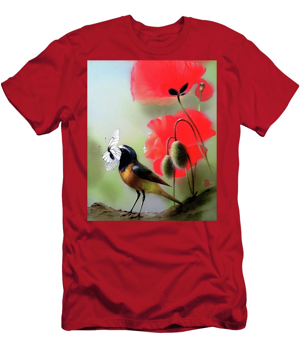 Russian Artists New Wave T-Shirt featuring the painting Summer Afternoon by Alina Oseeva