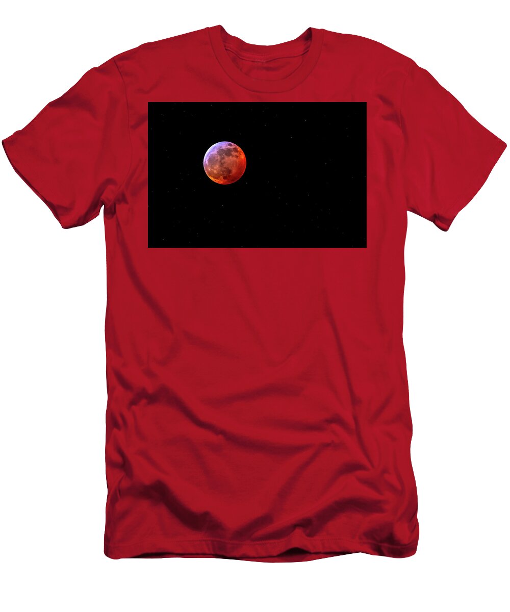 Moon T-Shirt featuring the photograph Super Blood Wolf Moon by Allin Sorenson