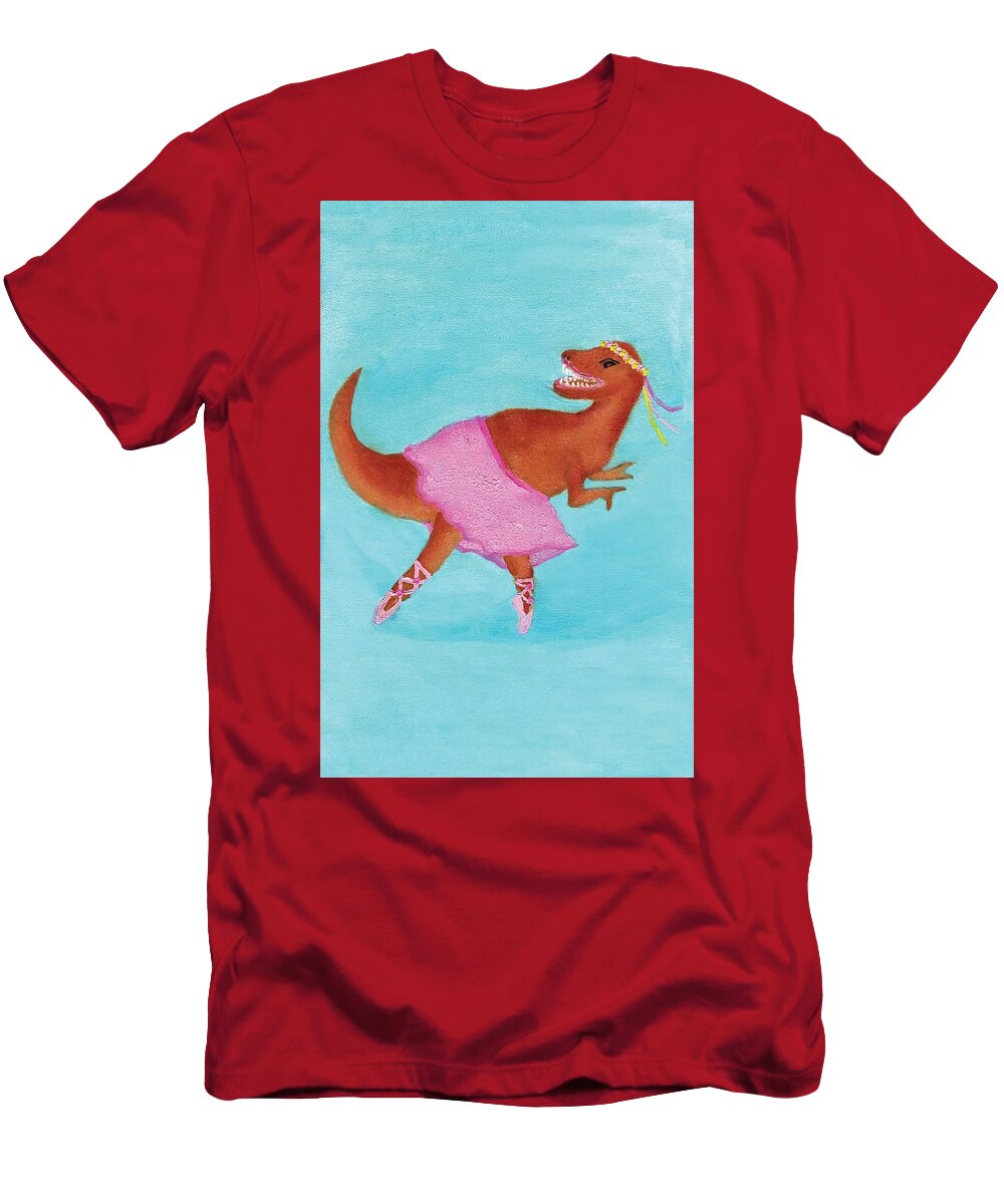 Ballet T-Shirt featuring the painting Swan Rex by Misty Morehead