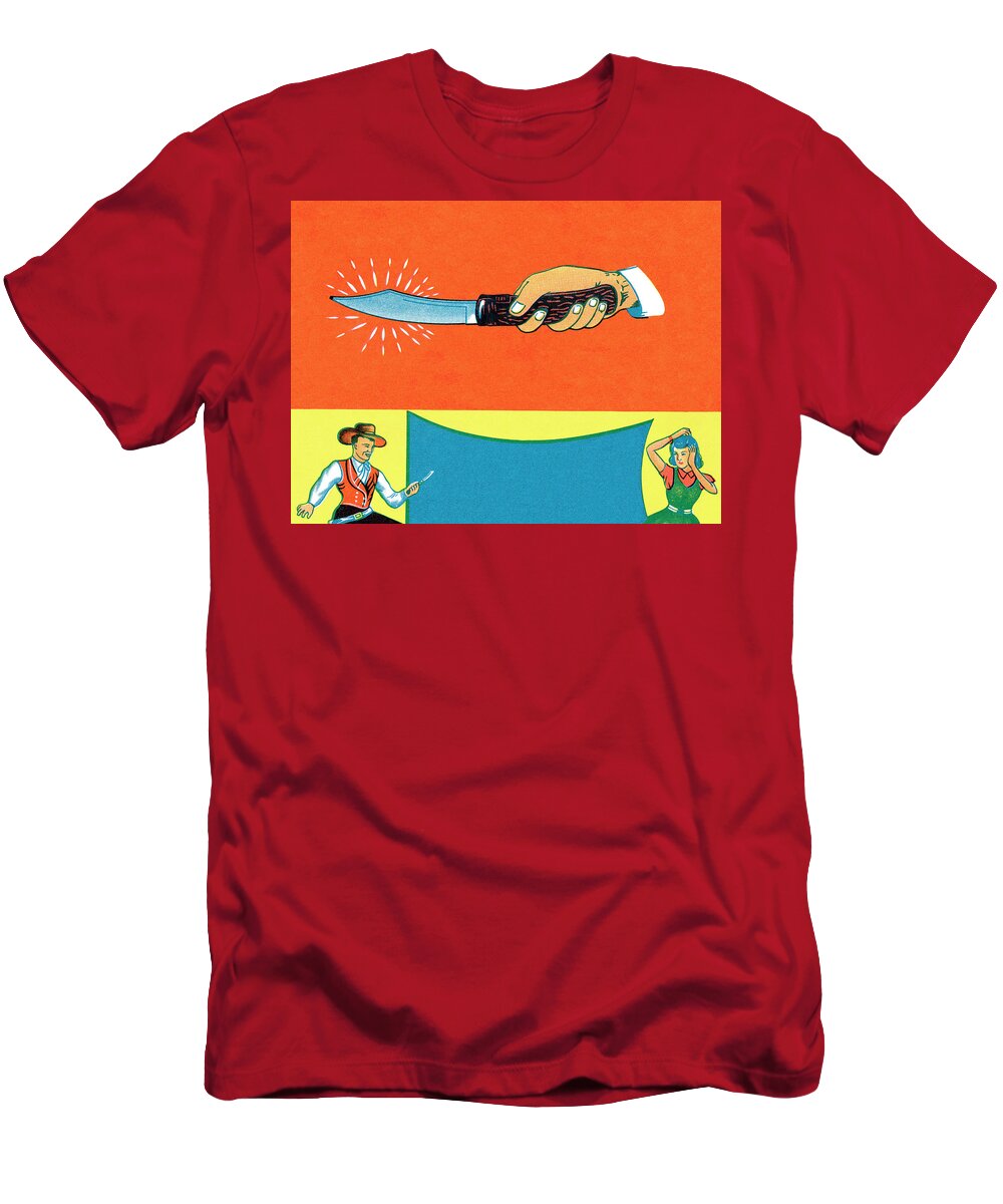 Blade T-Shirt featuring the drawing Swashbuckling by CSA Images
