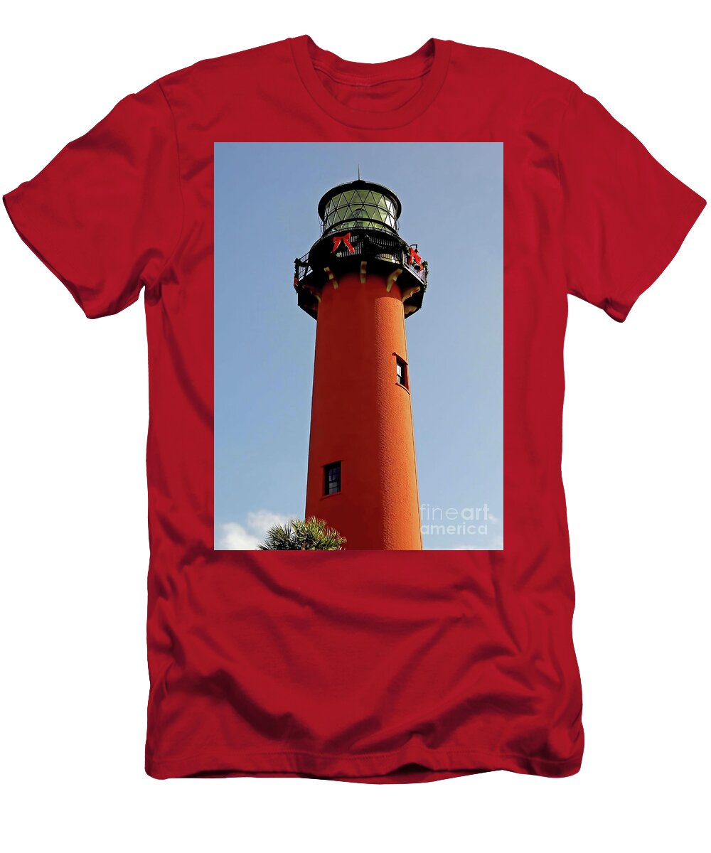 Jupiter T-Shirt featuring the photograph The Jupiter Lighthouse by D Hackett