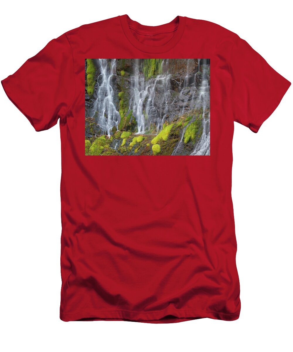 Waterfall T-Shirt featuring the photograph Waterfall Detail by Jean Noren