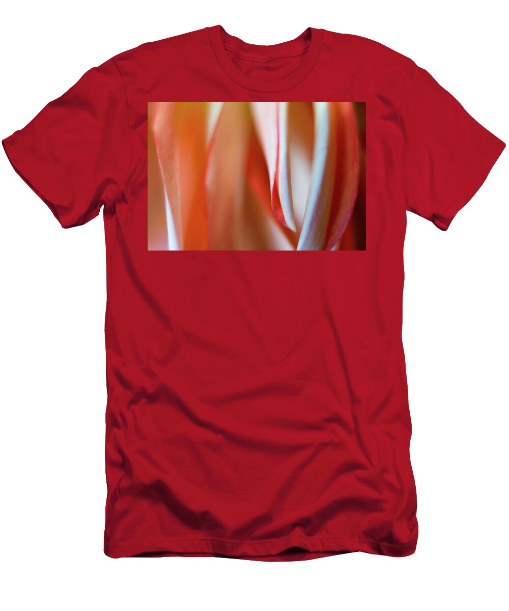 Flower T-Shirt featuring the photograph Dahlia Petals #1 by Edward Shotwell