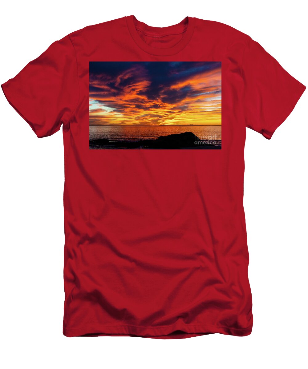 Dramatic T-Shirt featuring the photograph Dramatic Laguna Beach Sunset #2 by Abigail Diane Photography