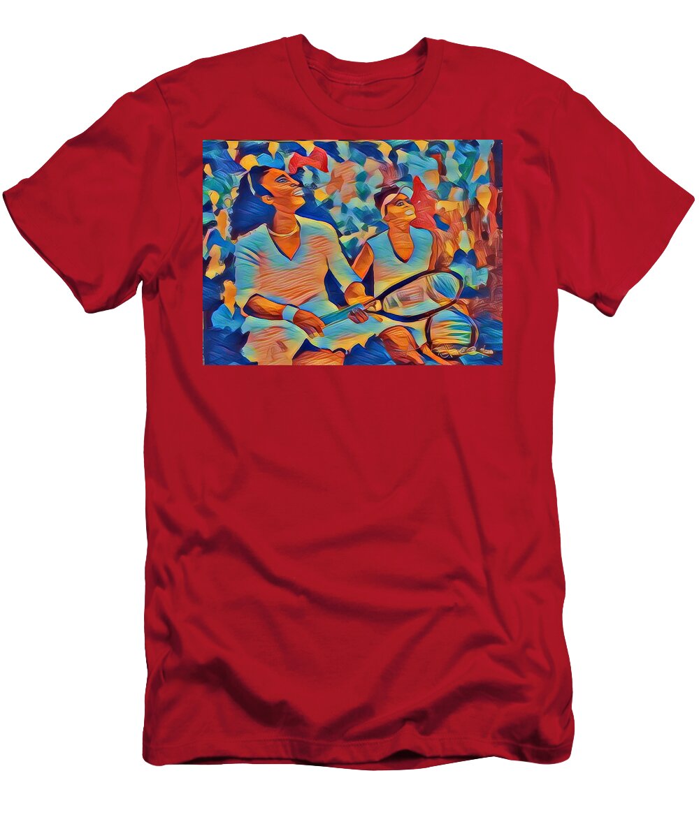  T-Shirt featuring the painting G.o.a.t by Angie ONeal