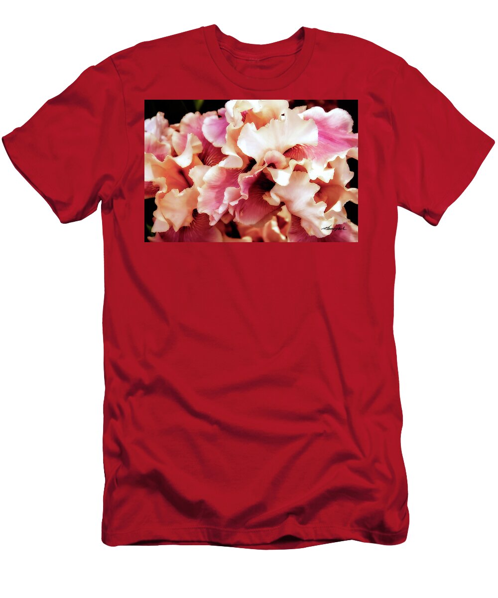 Color T-Shirt featuring the photograph Iris Profusion #1 by Alan Hausenflock