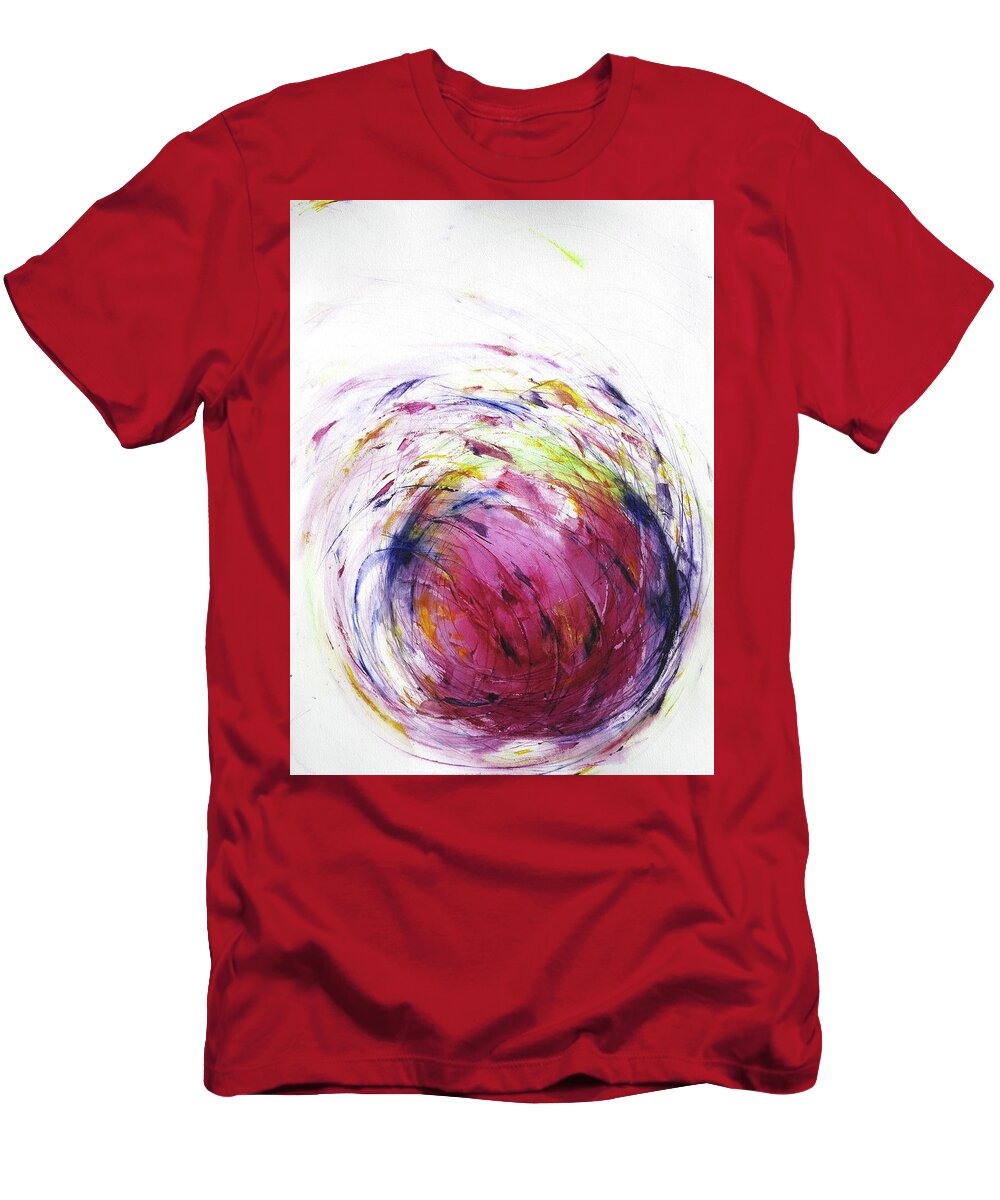 T-Shirt featuring the painting 'Keep it Rolling' #1 by Petra Rau