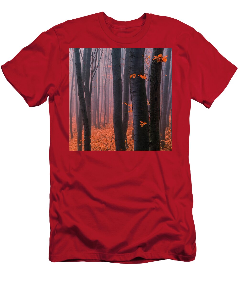 Mountain T-Shirt featuring the photograph Orange Wood by Evgeni Dinev