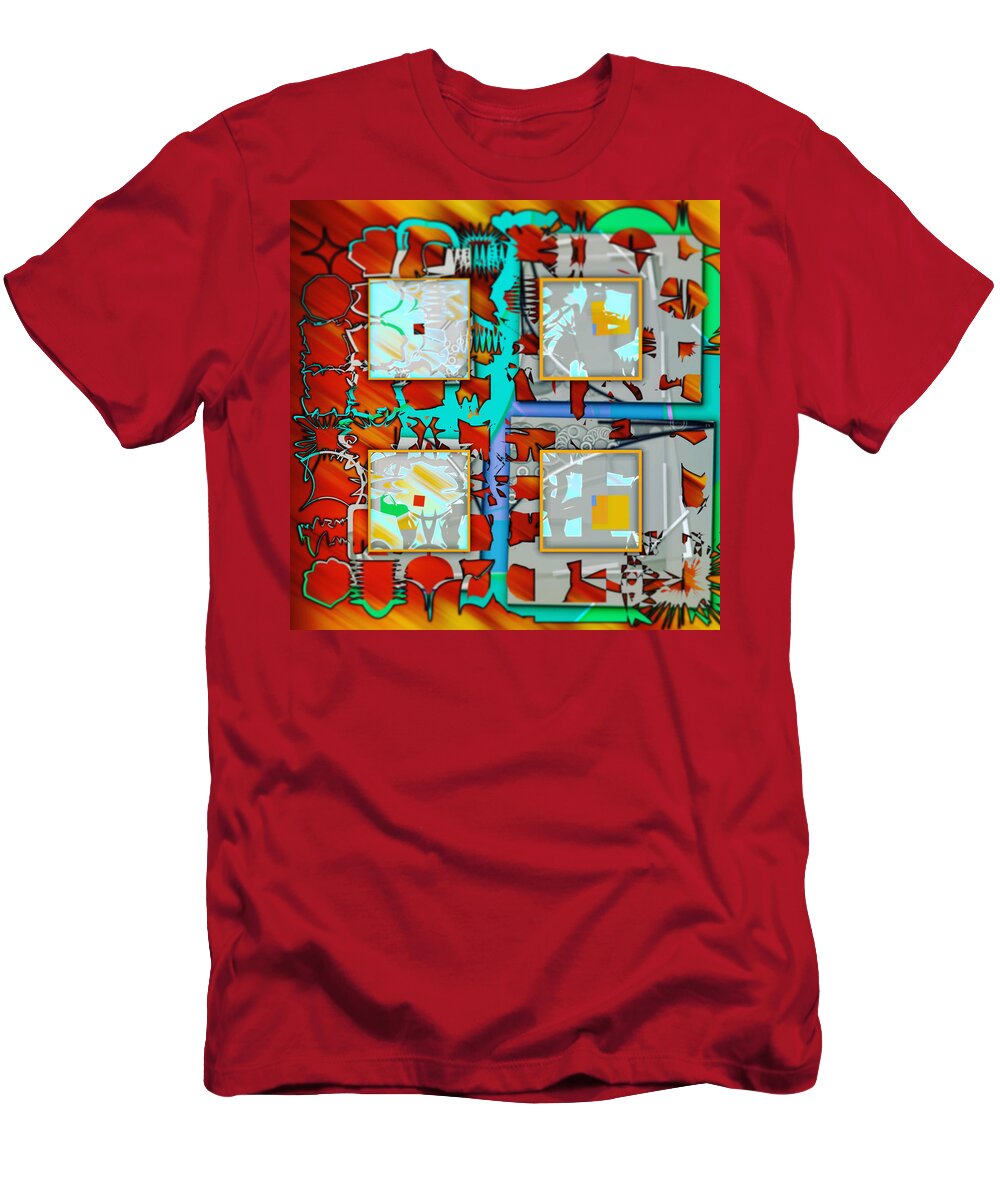 Abstract T-Shirt featuring the digital art Pattern 87 #1 by Marko Sabotin