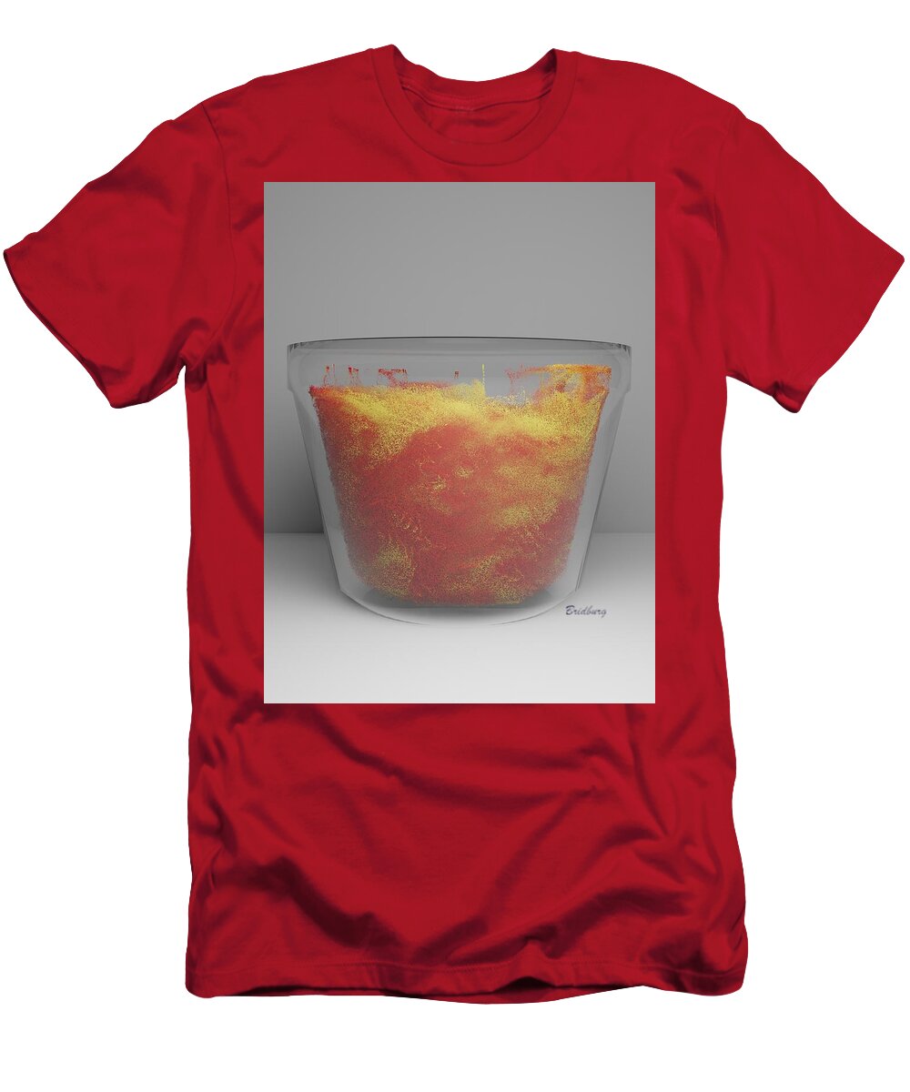 Nft T-Shirt featuring the digital art 1 Pot Waves 2 by David Bridburg