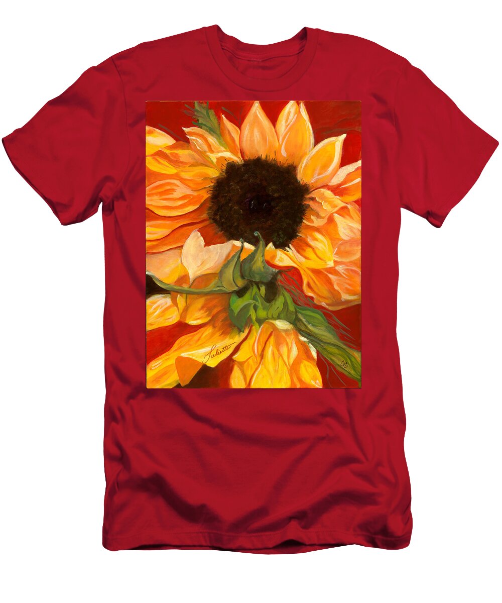 Autumn T-Shirt featuring the painting Sun Dancer by Juliette Becker