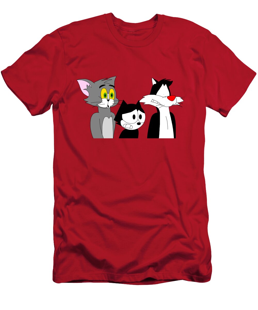 Felix The Cat T-Shirt featuring the drawing Felix The Cat #13 by Suci Puspasari