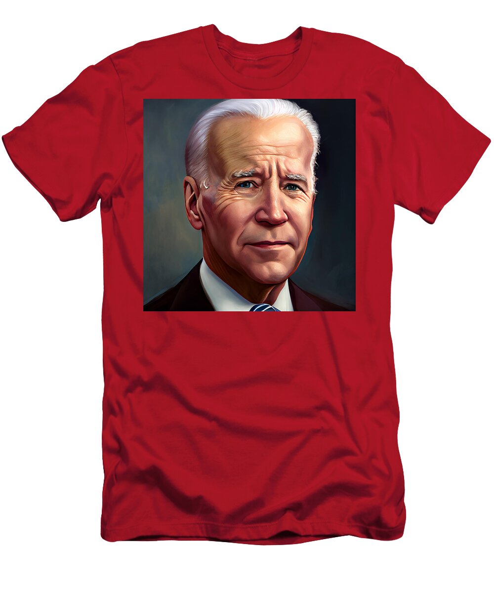 Joe Biden T-Shirt featuring the mixed media Joe Biden #16 by Stephen Smith Galleries
