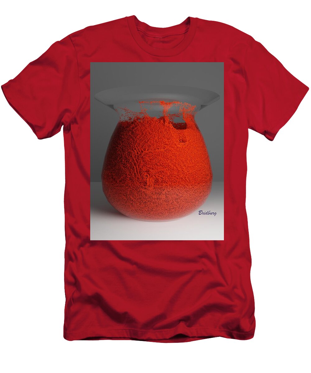 Nft T-Shirt featuring the digital art 301 Vase Waves 2 by David Bridburg