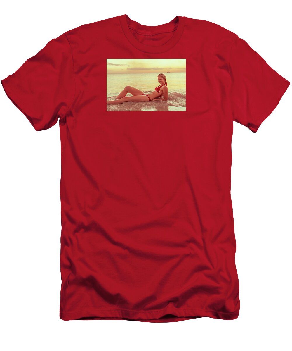 Athletic T-Shirt featuring the photograph 3994 Elisa Naples Beach Florida by Amyn Nasser